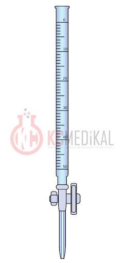 Büret  cam musluklu 	50 ml